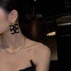 Pendientes Exagerados de Resina con Logo Grande de Diseño de Nicho Europeo y Americano Pendientes de Moda de Alto Temperamento para Mujer