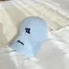 Gorra de Béisbol de Alta Calidad de Marca Europea y Americana de Moda con Bordado de Letras para Hombres y Mujeres, Estilo Pareja, Circunferencia de Cabeza Grande, Ala Ancha, Efecto Adelgazante del Rostro