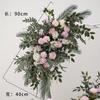 Lugar de Bodas Mori Arreglo Floral Arreglo para Banquete de Bodas Flor de Seda Arreglo Floral Decorativo de Hotel Ruta de Simulación Set Floral para Bodas