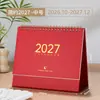 Calendário de Mesa 2027 Simples Morandi Criativo Calendário Planejador de Check-in para Autodisciplina Ornamento de Mesa Calendário de Mesa Corporativo Personalizado