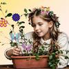 Pintura de Decoración de Mariposa y Flor de Madera Pintura Infantil Pieza de Madera Artesanía de Madera Colgante Pintado Hecho a Mano DIY