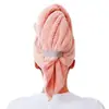 Touca para secar cabelo atacado toalha de secar cabelo fleece de coral secagem rápida nova espessa hotel adulto crianças toalha para cabelo comprido toalha de banho