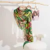 Lenço de Seda Moda Feminina Novo Alta Qualidade Estampado Colorido Xale Verão Versátil Fino Protetor Solar Lenço de Pescoço Lenço da Moda