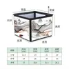 Novo Vaso de Flores Paisagem Chinesa Casa Vaso de Flores Nórdico Quadrado Grande Simples Sala de Estar Chão Absorvente Automático Atacado
