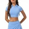 Camiseta de Tenis Protector Solar de Hielo Top para Mujer Lasel Nuevo Manga Corta Deportivo Casual Verano Ropa de Yoga Fitness