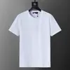 Camiseta de manga curta de alta qualidade, transfronteiriça, corretamente etiquetada, nova, da moda, para o verão, solta, jacquard, comércio exterior europeu e americano