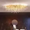 Lustre de cristal de luxo leve para sala de estar, pós-moderno minimalista e elegante, adequado para hotéis e apartamentos duplex, com um design único e criativo