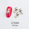 Nuevo fabricante de accesorios de bricolaje para joyería de uñas de aleación japonesa con cuentas de cara rosa y estrella, taladro grande para uñas
