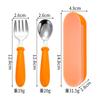 Acero inoxidable 304 portátil cuchara para niños Tenedor vajilla cuchara para comer para bebé juego de tenedor regalo para madre y bebé personalización