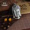 Corazón Budista Zen Relieve Metálico Cabeza de Buda Encendedor a Prueba de Viento Buda Inflable Colgante de Paz Regalo Personalizado para Novio Regalo de Moda