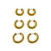 Pendientes de Acero Inoxidable Estilo Celebridad de Internet Mismo Estilo Europeo y Americano Nuevo Estilo Ins Pendientes de Oro de 18K Pendientes para Mujer Frescos