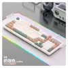 Conjunto Teclado Mouse Mecânico Viper KM800 com Fio 98 Teclas Esports Gaming Computador Laptop Escritório