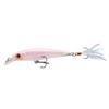 Cebo Mino Luya de 9 cm/7 g, anzuelo de cola con pluma de plástico duro, cebo artificial biónico, cebo artificial con cuentas, productos de pesca