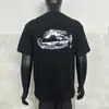Camiseta de Manga Curta Corteiz Transfronteiriça Logo de Letra Estampado Gola Redonda Casual Americano Solta Meia Manga