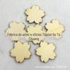 Pedaços de Madeira Flor de Tronco Natural, Pedaços de Madeira Decorativos em Formato de Flor Aberta Flor de Ameixa, 50 Peças por Pacote