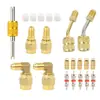 Herramienta de accesorios de válvula de llenado de refrigerante de aire acondicionado R22 a R410 cabezal de conversión métrico e imperial manguera de llenado de refrigerante de aire acondicionado