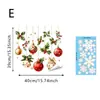 Sinos de atmosfera natalina transfronteiriços, ovos coloridos, flores vermelhas, sinos, adesivos de janela, decoração de vitrine de loja, adesivos eletrostáticos