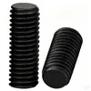 Tornillo prisionero ranurado de nylon PA66 negro con extremo plano, tornillo de máquina, tornillo de fijación M3M4M5M6