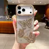 Funda Estéreo Galvanizada con Lazo para Teléfono Móvil Adecuada para Apple 17Promax Moderna 16 Brillo de Pedrería 11 Gama Alta 12