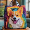 2026 Nova Série de Filhotes Transfronteiriça Estampa Digital Bolsa Tote Acolchoada de Ombro Fashion
