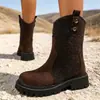 Otoño 2026 Nueva Llegada Comercio Exterior Tallas Grandes para Mujer Casual Cómodo Estilo Europeo Americano Moda Ropa Exterior Botas Talla Única