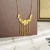 Collar con Borlas de Flor Color Arena Dorada para Mujer, Moda de Verano, Gama Alta, Elegante, Joyería de Lujo Ligero, Accesorios al por Mayor de Yiwu