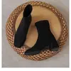Botas Femininas Skinny de Camurça Stretch com Bico Quadrado, Zíper Traseiro e Salto Bloco Antiderrapante, Moda Outono/Inverno 2026 Novo Estilo