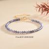 Pulsera de Cordierita Facetada Natural de 3 mm Diseño Nicho Verano Pequeña Fresca Pulsera para Mujer Pulsera de Cristal Venta al por Mayor