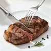 Juego de cubiertos de acero inoxidable 304 para uso transfronterizo en hoteles y restaurantes occidentales, cuchillo para bistec creativo martillado engrosado, cuchara y tenedor de postre