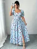 Comercio Exterior Cuadrado de Amazon Europeo y Americano Vestido de Manga Corta Ajustado con Estampado de Cerezas Temu Tallas Grandes Suministro Transfronterizo