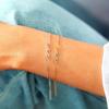 Pulsera transfronteriza de nueva ola superventas, pulsera de diamantes de moda europea y americana, pulsera de ECG personalizada, regalo para novia