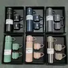 Set de tazas térmicas de color sólido, una caja de regalo de tres piezas que contiene un termo de acero inoxidable 304 con aislamiento al vacío, perfecto como regalo corporativo para eventos anuales