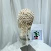Gorro de Borla Retro Literario Estilo Estrella para Niños Primavera y Verano Nicho Calado Transpirable Hecho a Mano Crochet