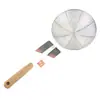 Colador de Línea Espesa, Cuchara para Dumplings Fritos y Fideos, Utensilios de Cocina Comerciales y Domésticos Colador de Acero Inoxidable 201 con Mango de Madera, Colador para Mijo