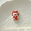 Falda Cuadros Linda Conejo Dibujo Animado Hecho a Mano DIY Accesorios Pegamento Crema Resina Piezas Pequeñas Zapato de Madera Hebilla Kit de Materiales
