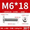 Tornillo Hexagonal de Acero Inoxidable 304 para Muebles, Cabeza Plana Grande, Borde Invertido, Tornillo de Cabeza Redonda, Perno de Borde Invertido