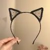 Tiara de Orelha de Gato de Renda para Mulheres, Estilo Cosplay, Exquisita com Dentes, Antiderrapante, Design de Nicho, Moderna para Sessões de Fotos