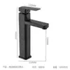 Grifo para lavabo de encimera, frío y caliente, grifo para lavabo cuadrado para uso doméstico, grifo de baño de un agujero, grifo para lavabo