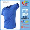 Camiseta Azul de Manga Corta de Secado Rápido Universal de Verano para Exportación, Deportiva y de Ocio, Cuello Redondo, Fibra Química, Camiseta de Secado Rápido con Transferencia de Calor