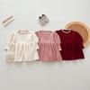 Ins Corea del Sur Otoño e Invierno Femenino Tesoro Vestido de punto Niña Princesa Vestido suéter de punto Bebé Bebé Vestido de manga larga