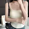 Camisola plisada de deseo puro con hermoso diseño en la espalda, Ropa interior para mujer con copas, Top corto sexy para usar como outer