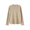 Ropa Inno para Mujer Tallas Grandes con Lana, Color Sólido, Suéter Delgado de Cuello Alto, Nuevo Estilo de Invierno para Mujeres Tallas Grandes 413765