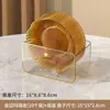 Mini Plato Transparente con Forma de Hueso para Mascotas, Vajilla, Juego de Platos para Uso Doméstico en la Sala de Estar, Adecuado para Bocadillos, Postres y Frutas, con un Estilo de Lujo Ligero
