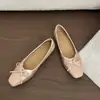 Zapatos de Soltero de Suela Blanda con Aumento Interior de Lazo para Mujer, Punta Cuadrada, Estilo Nuevo 2026, Zapatos Perezosos, Zapatos de Soltero, Boca Baja, Suave para el Otoño, para Ir al Trabajo