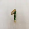 Conjunto de Pulsera y Anillo de Serpiente Cascabel con Goteo de Aceite Chapado en Cobre Oro de 18 Quilates Incrustado con Circonita Nuevo Ingreso de Lujo de Nicho Transfronterizo Europeo y Americano