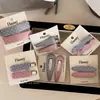 Gris Polvo Lindo Puntos de Ola Combinación de Colores Tela Par de Pinzas Diarias Pinza para el Cabello Versátil Nueva Pinza para Flequillo Pinza de Pato Pinza BB