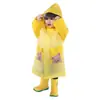 Impermeable para niños y niñas, adecuado para estudiantes de primaria y niños de jardín de infantes, poncho de lluvia reutilizable de dibujos animados para niños