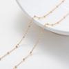 Accesorios de joyería DIY, cadena plana de cuentas de 2 mm, cadena de joyería de 0, cadena de cobre con cuentas, cadena de acero inoxidable, cadena de cuentas