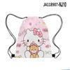 Mochila escolar con cordón de Hello Kitty de Sanrio, diseño de dibujos animados, diseño adorable y moderno.