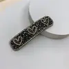 Presilha BB de cristal estilo coreano com diamantes completos em formato de coração, presilha para franja de temperamento de alta qualidade, presilha lateral da moda que combina com tudo, presilha para cabelo rebelde para a parte de trás da cabeça